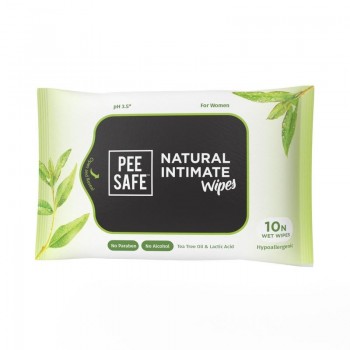 PEE SAFE Natural Intimate Wipes- Pack of 10